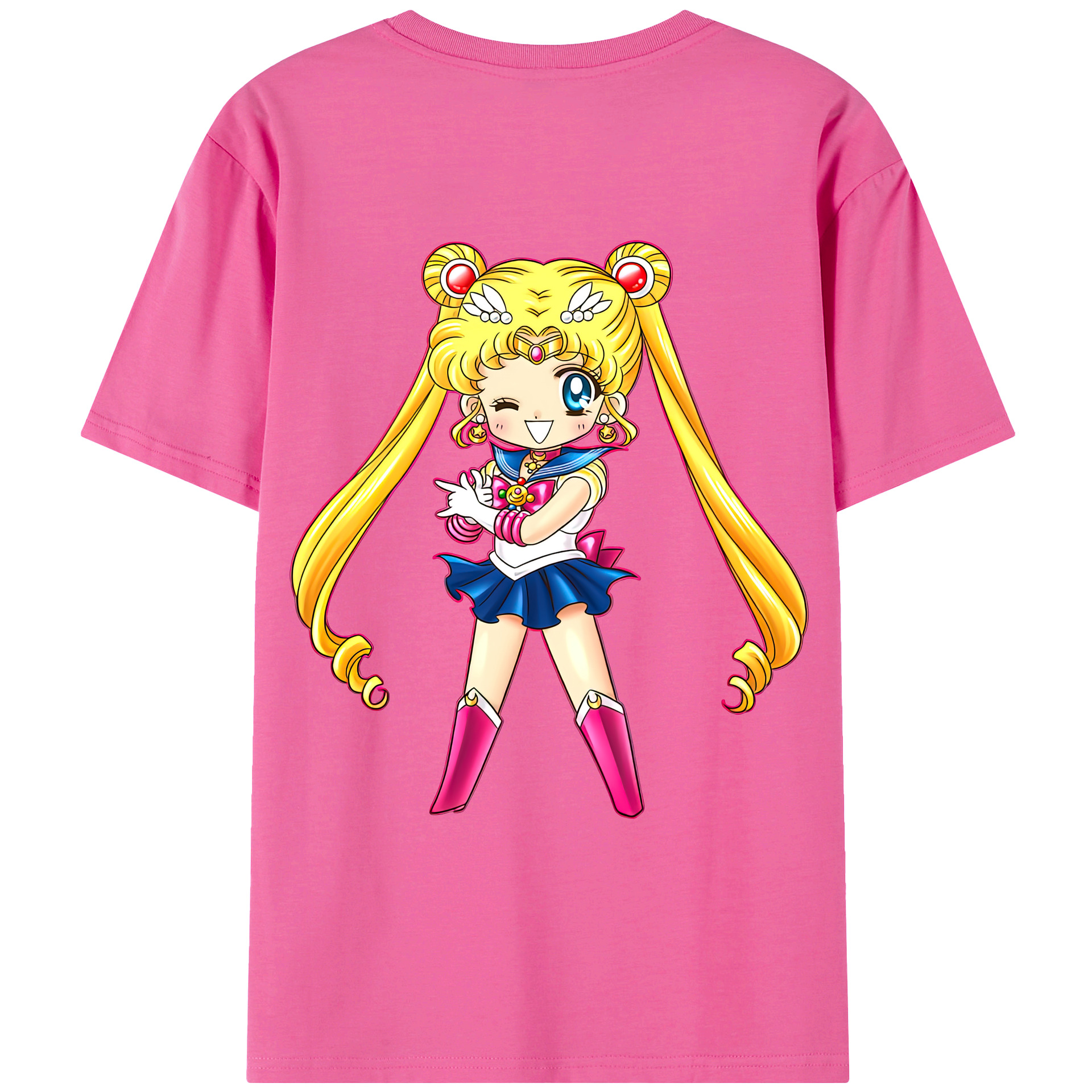 （画像用） 美少女戦士セーラームーン 月野 うさぎ つきの うさぎ Sailor Moon Tsukino Usagi レディース半袖Tシャツ(バックプリント)